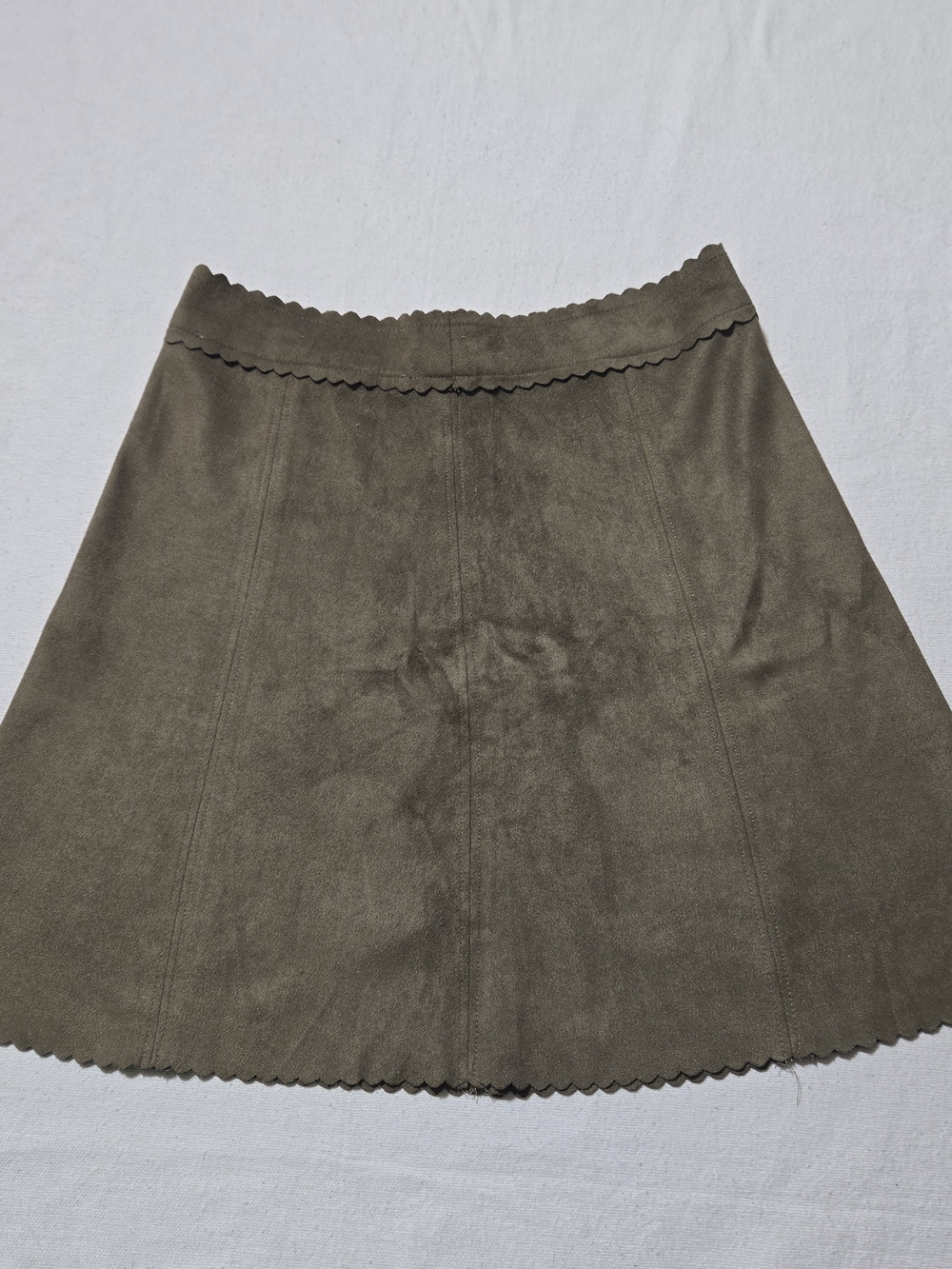 Altar'd State Scalloped Faux Suede Mini Skirt